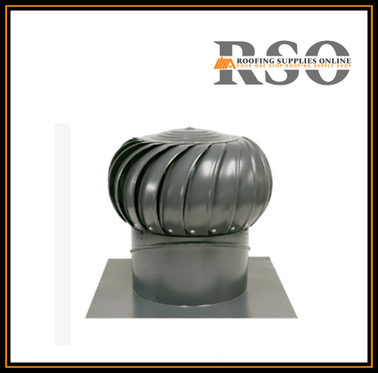 This is an image of a 300mm aluminum Rotary Roof vent. The colour is Woodland Grey by Colorbond.