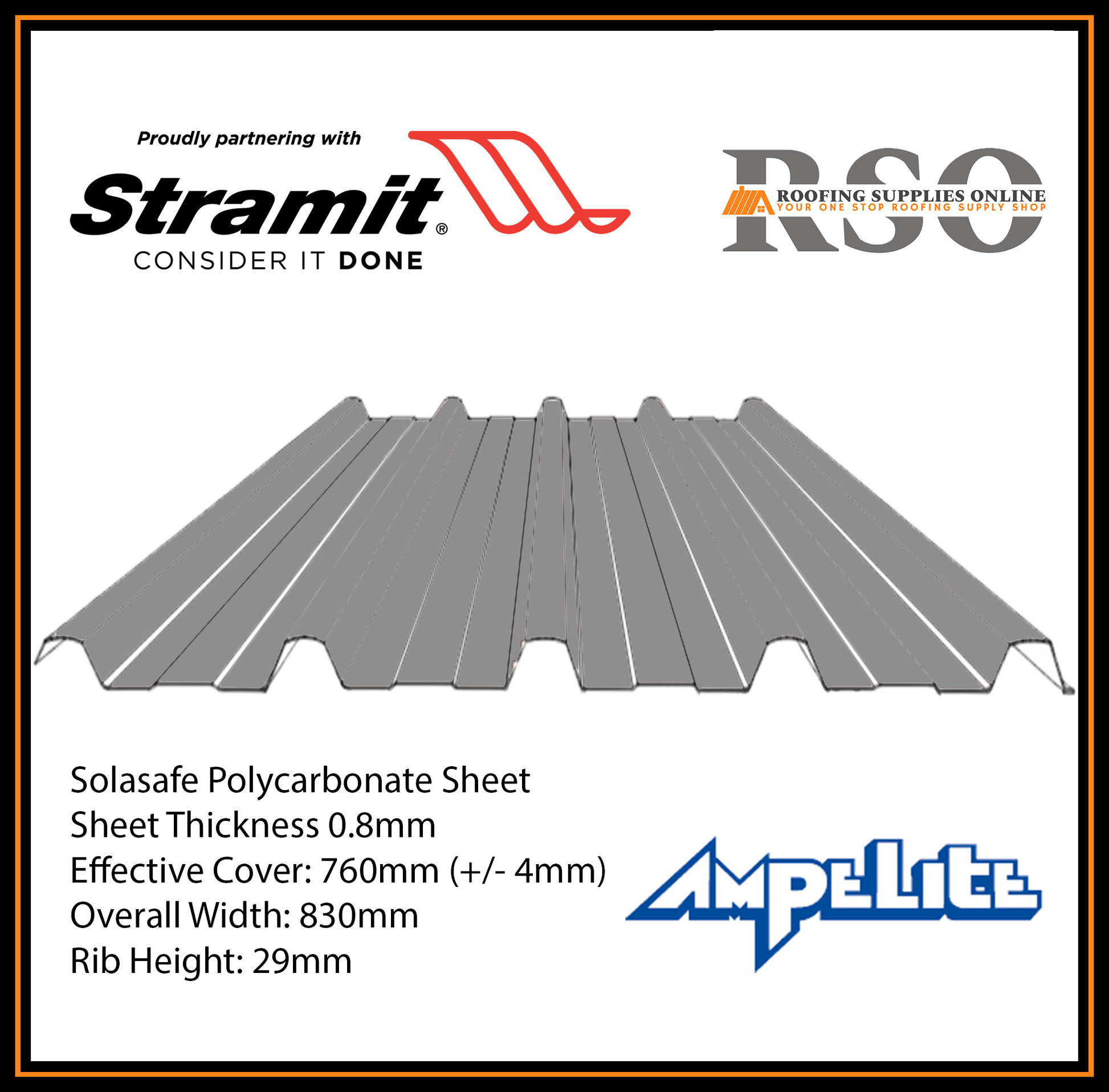 This is a drawing of Stramit Speed Deck Ultra depicting its dimensions. Speed Deck Ultra is commonly known and referred to as Klip Lok. The colour is Colorbond Manor Red