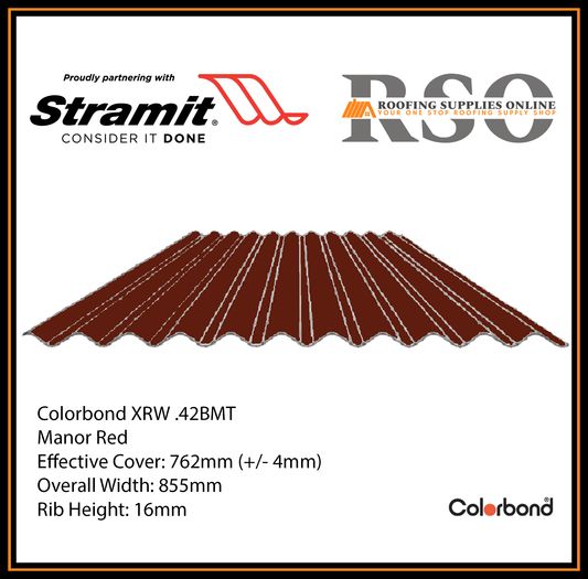 Corrugated Roof Sheets - Colorbond® XRW .42BMT | Corrugated Iron